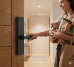 ANJGG Fechadura Digital Biométrica com App, Senha, NFC e Digital: segurança e praticidade para sua porta. - Imagem 4