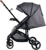 Domni Carrinho de Bebê One Cinza EHM323: leve, dobrável e compacto para passeios confortáveis no dia a dia. - Imagem 6