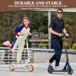 Commuter Scooter dobrável até 150 kg, rodas 20 cm e freio duplo para mobilidade segura - Imagem 3