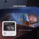 Babá Eletrônica Wi-fi com visão noturna, áudio bidirecional e alcance de 300m para cuidar do bebê com segurança. - Imagem 5