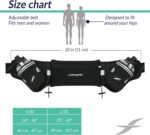 Cinto de corrida Fitletic com hidratação, 2 garrafas e bolsa resistente à água, sem salto para homens e mulheres - Imagem 3