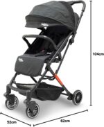 Carrinho de Bebê Vortex Baby Style: reclinável, com proteção solar, cesto e cinto 5 pontos para passeios seguros de 0 a 36 meses. - Imagem 10