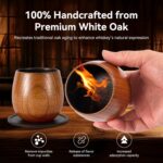 Copo de uísque de madeira feito à mão: presente premium para bourbon, durável e elegante para pai, marido e amigos - Imagem 6