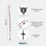 Terço Colar São Bento Hematita 6mm: proteção, fé e elegância para seu dia a dia. - Imagem 4