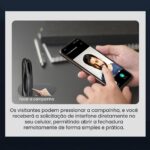 Fechadura Eletrônica X8 com reconhecimento facial 3D, vídeo e olho mágico de 4" para segurança e acesso fácil sem chave - Imagem 3