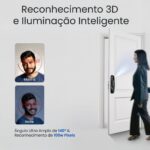Fechadura Eletrônica X8 com reconhecimento facial 3D, vídeo e olho mágico de 4" para segurança e acesso fácil sem chave - Imagem 4