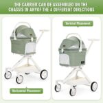 BEBEROAD PETS TT: carrinho leve e dobrável para cães e gatos pequenos, prático para viagens e fácil de transportar - Imagem 3