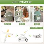 BEBEROAD PETS TT: carrinho leve e dobrável para cães e gatos pequenos, prático para viagens e fácil de transportar - Imagem 4
