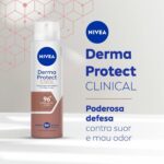 NIVEA Derma Protect Clinical 150ml: proteção intensa 96h contra suor excessivo e mau odor, com toque suave e cuidado para a pele. - Imagem 2