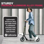 LaScoota Patinete dobrável ajustável, leve e resistente, com rodas de uretano de 20 cm para crianças, adolescentes e adultos. - Imagem 8