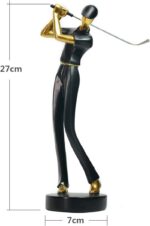 Estátua de Golfe HAUCOZE 24 cm em poliresina premium: decoração elegante, feita à mão, segura para crianças e ideal para presentear. - Imagem 3