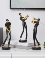 Estátua de Golfe HAUCOZE 24 cm em poliresina premium: decoração elegante, feita à mão, segura para crianças e ideal para presentear. - Imagem 6