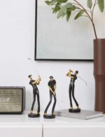 Estátua de Golfe HAUCOZE 24 cm em poliresina premium: decoração elegante, feita à mão, segura para crianças e ideal para presentear. - Imagem 8