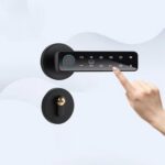 Fechadura Digital Biométrica Smart Preto Fosco: segurança, senha, RFID e digital para sua porta - Imagem 3