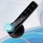Fechadura Digital Biométrica Smart Preto Fosco: segurança, senha, RFID e digital para sua porta - Imagem 5