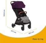Carrinho de Bebê Pact Pro Pink Lilac Joie: compacto, leve e reclinável, ideal para passeios e viagens com até 22 kg. - Imagem 8