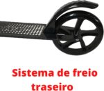 Patinete Adulto Juvenil Dobrável 2 Rodas, resistente, com guidão ajustável e suporte até 100 kg para jovens e adultos - Imagem 3