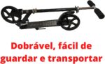 Patinete Adulto Juvenil Dobrável 2 Rodas, resistente, com guidão ajustável e suporte até 100 kg para jovens e adultos - Imagem 4