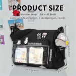 Bolsa tiracolo Kawaii com janela para pins e pelúcia, ideal para anime, cosplay e uso diário com estilo Y2K. - Imagem 4