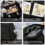 Bolsa tiracolo Kawaii com janela para pins e pelúcia, ideal para anime, cosplay e uso diário com estilo Y2K. - Imagem 5
