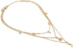Colar feminino sol e lua banhado a ouro, delicado e ajustável, ideal para presente - Imagem 3