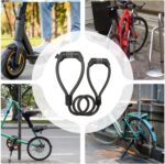 Cadeado de bicicleta antifurto 4 dígitos, cabo de alta segurança para bicicletas e scooters elétricos - Imagem 4