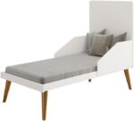 Berço Mini Cama Americano Isis Móveis Reller Branco/savana: qualidade, beleza e praticidade com mini cama e 3 posições de estrado. - Imagem 4