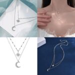 Colar Duplo Lua e Estrela com Zircônia: elegância delicada para valorizar seu visual com charme celestial. - Imagem 6