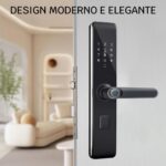 Fechadura Inteligente Biométrica Digital: segurança avançada com biometria, senha, NFC e instalação completa - Imagem 4