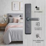 Fechadura Inteligente Biométrica Digital: segurança avançada com biometria, senha, NFC e instalação completa - Imagem 6
