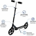 Patinete Infantil Juvenil Multmaxx dobrável, leve e resistente, com ajuste de altura e suporte para até 100kg, ideal para lazer e mobilidade. - Imagem 6