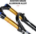 Garfo dianteiro X9 Pro para MTB, suspensão ajustável e amortecimento suave, compatível com 26, 27,5 e 29 polegadas - Imagem 6