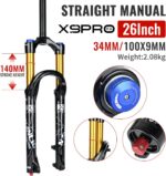 Garfo dianteiro X9 Pro para MTB, suspensão ajustável e amortecimento suave, compatível com 26, 27,5 e 29 polegadas - Imagem 9