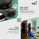 Fechadura ELG SHFB700 Wi-Fi: biometria, senha, cartão e app com máxima segurança para sua porta. - Imagem 4