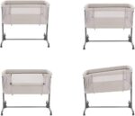 Kikkaboo Berço Noah bege: ajustável, anti-refluxo, com rodas e abertura lateral para mais praticidade e conforto. - Imagem 6