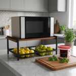 Suporte microondas com fruteira e cestos removíveis: organiza a cozinha, libera espaço e valoriza a bancada. - Imagem 6