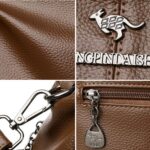 Bolsa de Ombro Grande Feminina ALWY em Couro PU, elegante, versátil e ideal para trabalho, faculdade e viagem - Imagem 5