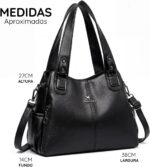 Bolsa de Ombro Grande Feminina ALWY em Couro PU, elegante, versátil e ideal para trabalho, faculdade e viagem - Imagem 6