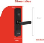 Fechadura Inteligente Steck Wi-Fi com biometria e maçaneta: mais segurança, controle de acesso e praticidade para sua casa ou escritório. - Imagem 2