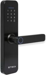 Fechadura Inteligente Steck Wi-Fi com biometria e maçaneta: mais segurança, controle de acesso e praticidade para sua casa ou escritório. - Imagem 3