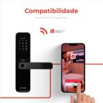 Fechadura Inteligente Steck Wi-Fi com biometria e maçaneta: mais segurança, controle de acesso e praticidade para sua casa ou escritório. - Imagem 4