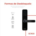 Fechadura Inteligente Steck Wi-Fi com biometria e maçaneta: mais segurança, controle de acesso e praticidade para sua casa ou escritório. - Imagem 8