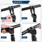 Mesa de mountain bike 31,8x45mm em alumínio leve e estável, ideal para maior controle e segurança nas trilhas - Imagem 5