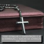 Terço Espiritual em Hematita: força, proteção pessoal e bolsa de veludo inclusa, ideal para uso unissex premium. - Imagem 5