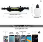 Cinto de corrida com 2 garrafas de água e pochete ajustável à prova d’água para iPhone e maratona - Imagem 4