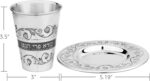Conjunto de copos Kiddush premium em aço inox com pires: elegante, durável e ideal para Shabat, Havdalah e Páscoa - Imagem 4