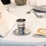 Conjunto de copos Kiddush premium em aço inox com pires: elegante, durável e ideal para Shabat, Havdalah e Páscoa - Imagem 5