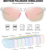 Óculos de sol MEETSUN polarizados com proteção UV400 para dirigir, correr, ciclismo e pesca, conforto e estilo unissex. - Imagem 3