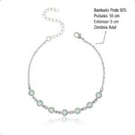 Kit Semijoia Prata 925 Coração Azul: pulseira, colar e brinco delicados para um look elegante e versátil. - Imagem 6