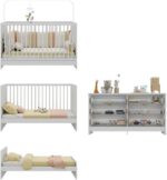 Berço 3 em 1 Multimóveis com colchão e cômoda: segurança, versatilidade e organização para o quarto do bebê - Imagem 3
